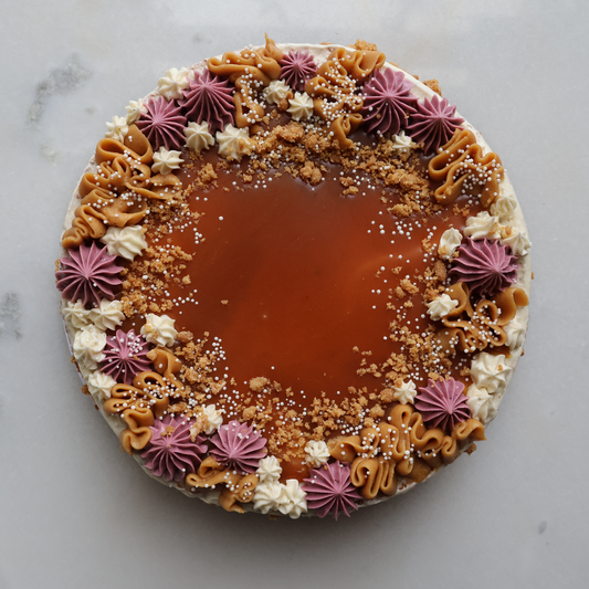 Blackberry, Butter, and Caramel Cake